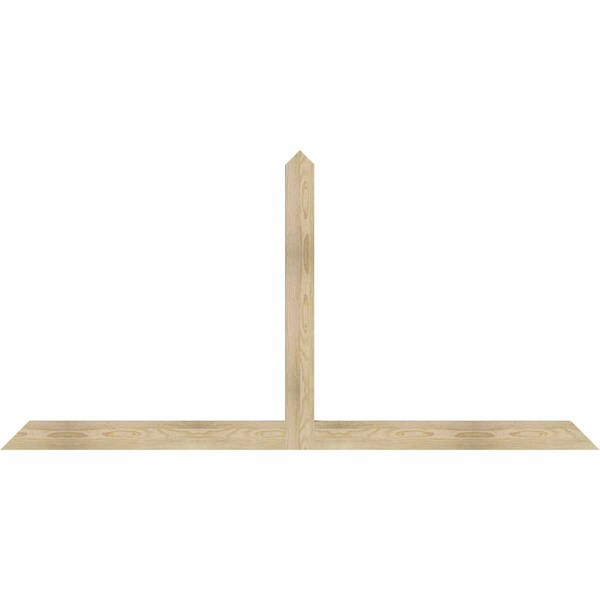 Ekena Millwork Portland Rough Sawn Timber Gable Bracket, Douglas Fir, 84"W x 42"H x 2"D x 4"F, 12/12 Pitch GBW084X42X0204POR00RDF - main